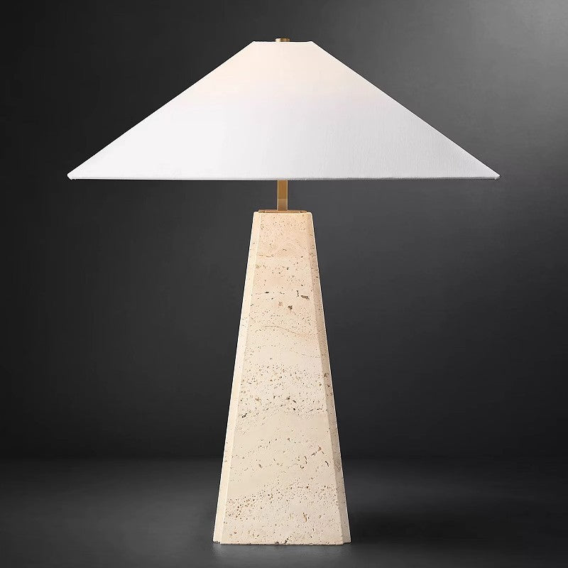 Modern Travertine Stone Table Lamp