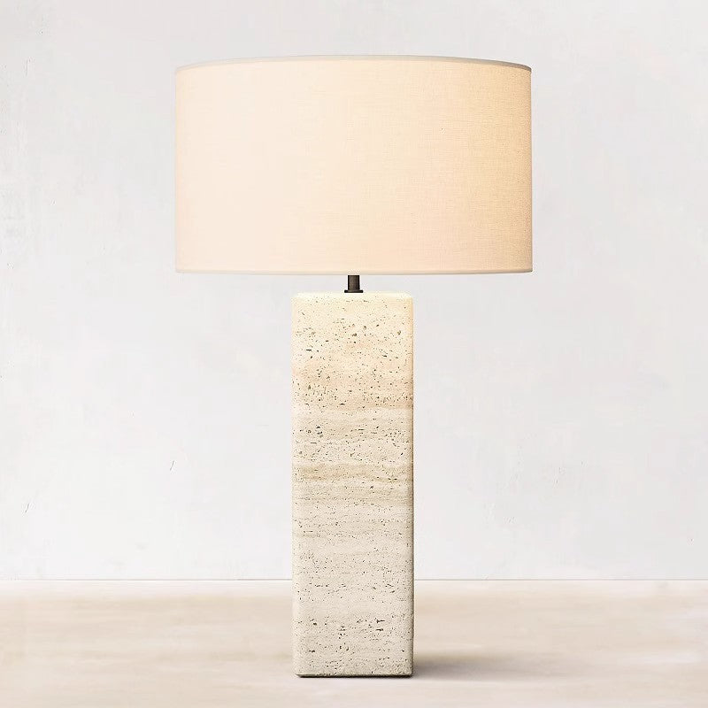 Modern Travertine Stone Table Lamp