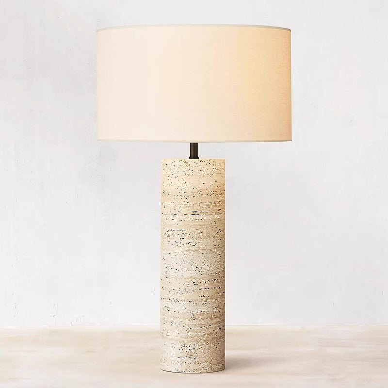 Modern Travertine Stone Table Lamp